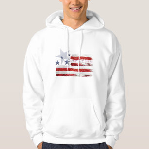 4th of July red, white & blue flag patriot Hoodie