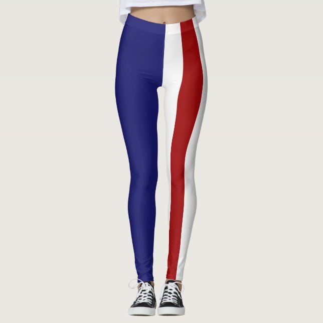 4th of July Red, White & Blue Leggings (Front)