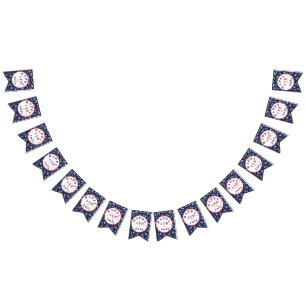 4th of July  Red White Blue Stars Bunting Flags