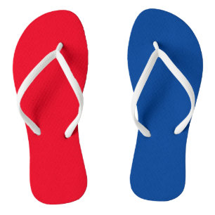 4th of July Red White Blue Summer Vacation Beach Flip Flops