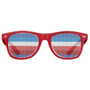 4th of July Retro Multicolor Striped  Retro Sunglasses