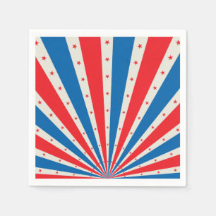 4th of July Retro Stars and Stripes Napkins