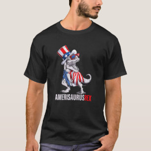 4th Of July Rex Dinosaur Amerisaurus Rex Boys Kids T-Shirt