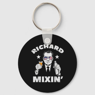 4th Of July Richard Mixin Nixon President Patriot  Keychain