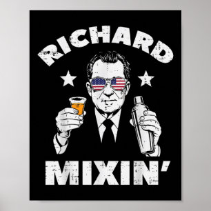 4th Of July Richard Mixin Nixon President Patriot  Poster