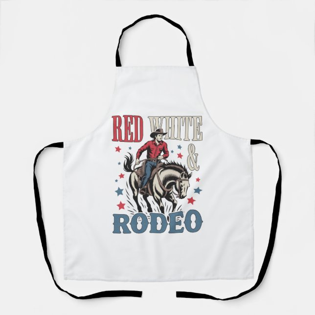 4th of July Rodeo Cowboy Apron (Front)