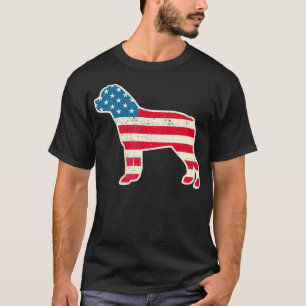 4th of July Rottweiler American Flag Dog USA T-Shirt