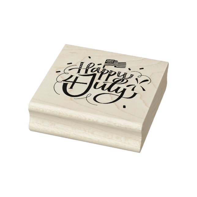 4th of July  Rubber Stamp (Stamp)