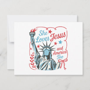 4th of July She Loves Jesus and America Too Christ