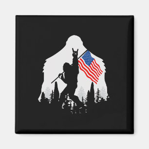 4th Of July Shirt Bigfoot Sasquatch Usa American F Magnet
