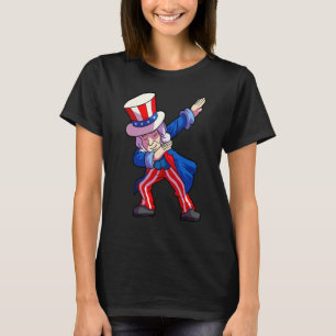 4th of July Shirt For Kids Dabbing Sam Uncle Boys