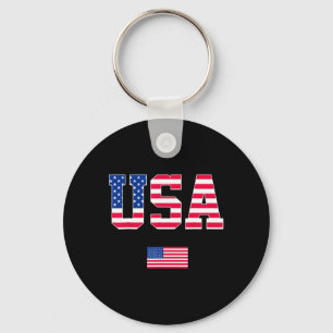 4th Of July Shirt Usa Patriotic Us American Flag W Keychain