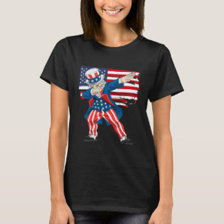 4th Of July Shirts For Kids Funny Dabbing Uncle Sa