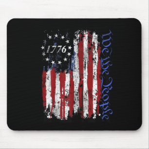 4th Of July Shirts We The People 1776 Usa Flag Jet Mouse Pad