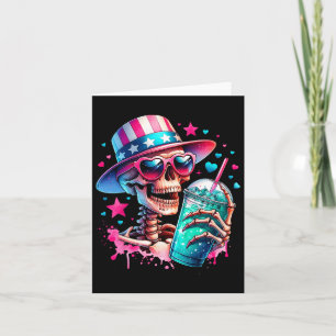 4th Of July Skeleton Retro Trendy Mom Skull Mama L Card
