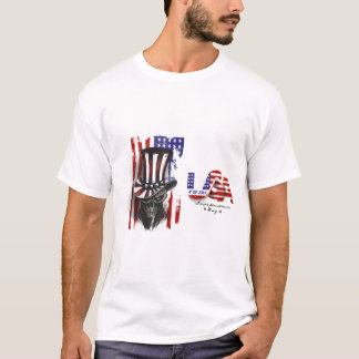 4th of July Skull Uncle Sam Hat T-Shirt – Patrioti