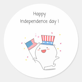 4th of July Special Classic Round Sticker