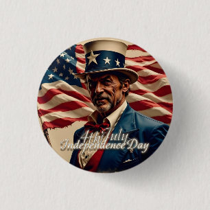 4th of July – Spirit of Independence 1 Inch Round Button