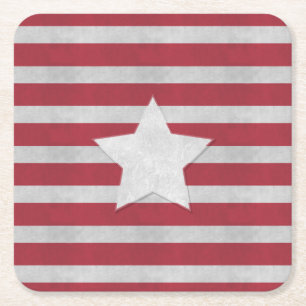  4th of July  Square Paper Coaster