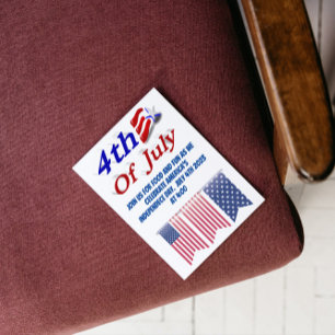 4th of July Star Stripes Invitation