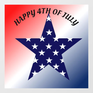 4TH Of July Star Window Cling