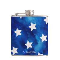 4th Of July Stars Blue Tie Dye Pattern Personalize