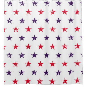 4th of July Stars Grunge Abstract Seamless Pattern