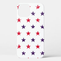 4th of July Stars Grunge Abstract Seamless Pattern