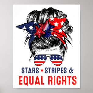 4th Of July Stars Stripes And Equal Rights Women's Poster
