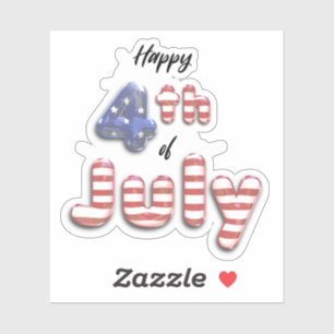 4th of July Stars Stripes Foil Balloons