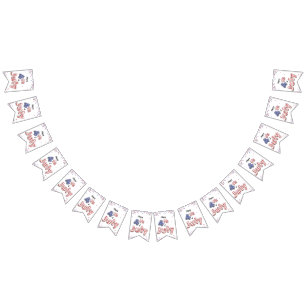 4th of July Stars Stripes Foil Balloons Bunting Flags