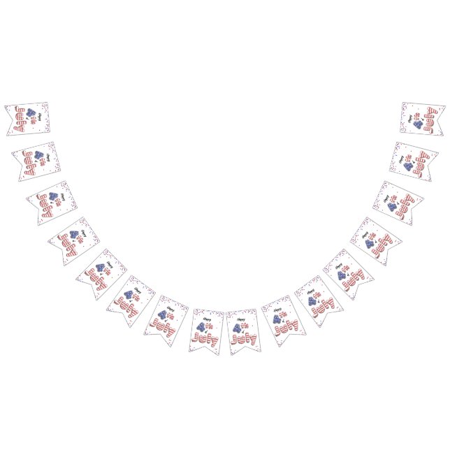 4th of July Stars Stripes Foil Balloons Bunting Flags (All)