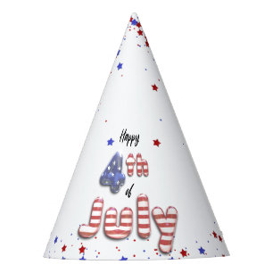 4th of July Stars Stripes Foil Balloons Party Hat