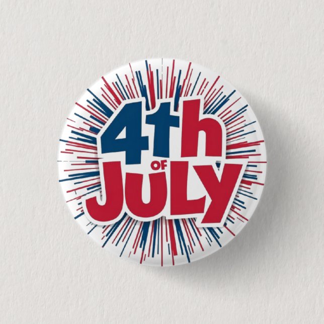 4th of July Sublimation-98146 1 Inch Round Button (Front)