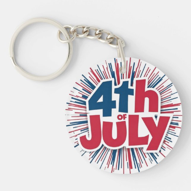 4th of July Sublimation-98146 Keychain (Front)
