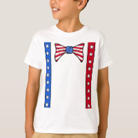 4th of July Suspenders and Bowtie American Flag
