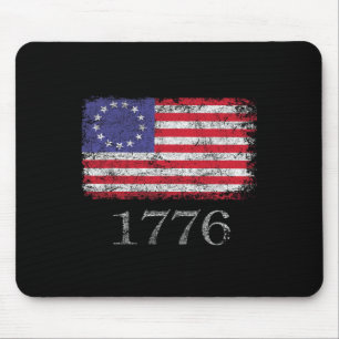 4th Of July T Shirt American Flag Betsy Ross 1776 Mouse Pad
