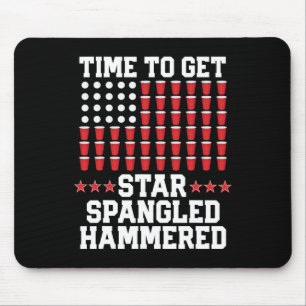 4th Of July T Shirt Gift Beer Pong American Flag D Mouse Pad