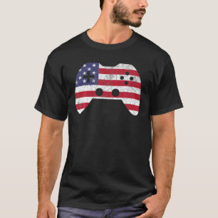 4Th Of July T Video Game Gamer Kids Boys Men USA T-Shirt