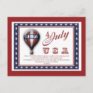 4th of July template - customizable  Postcard