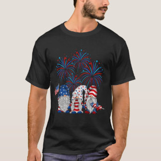 4th Of July Three Gnomes USA Independence Day T-Shirt
