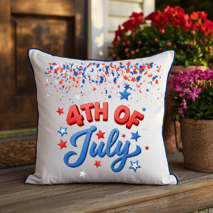4th of July Throw Pillow