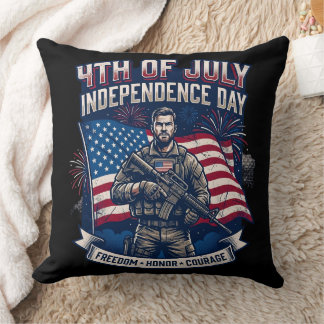4th Of July Throw Pillow