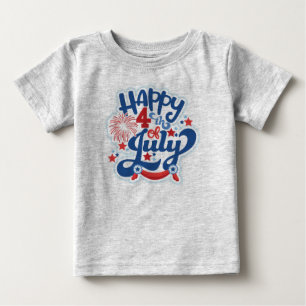 4th of July Toddler Grey T Shirt