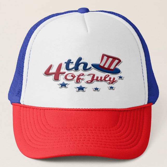 4th of July  Trucker Hat (Front)
