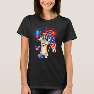 4th Of July Uncle Sam Chihuahua American Flag Wome T-Shirt