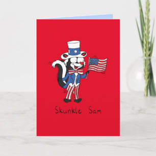 4th of July Uncle Sam Skunk Funny Card