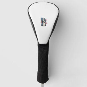 4th Of July US Flag Bernedoodle Dog Golf Head Cover