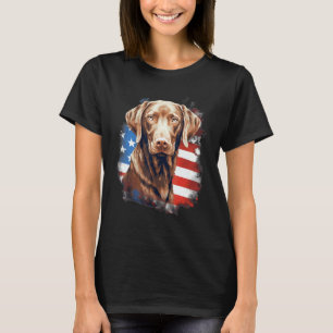 4th Of July US Flag Chesapeake Bay Retriever Dog T-Shirt