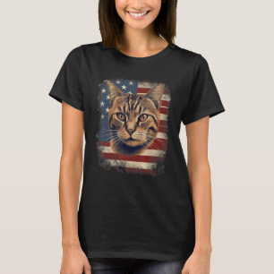 4th Of July US Flag Colorpoint Shorthair Cat T-Shirt